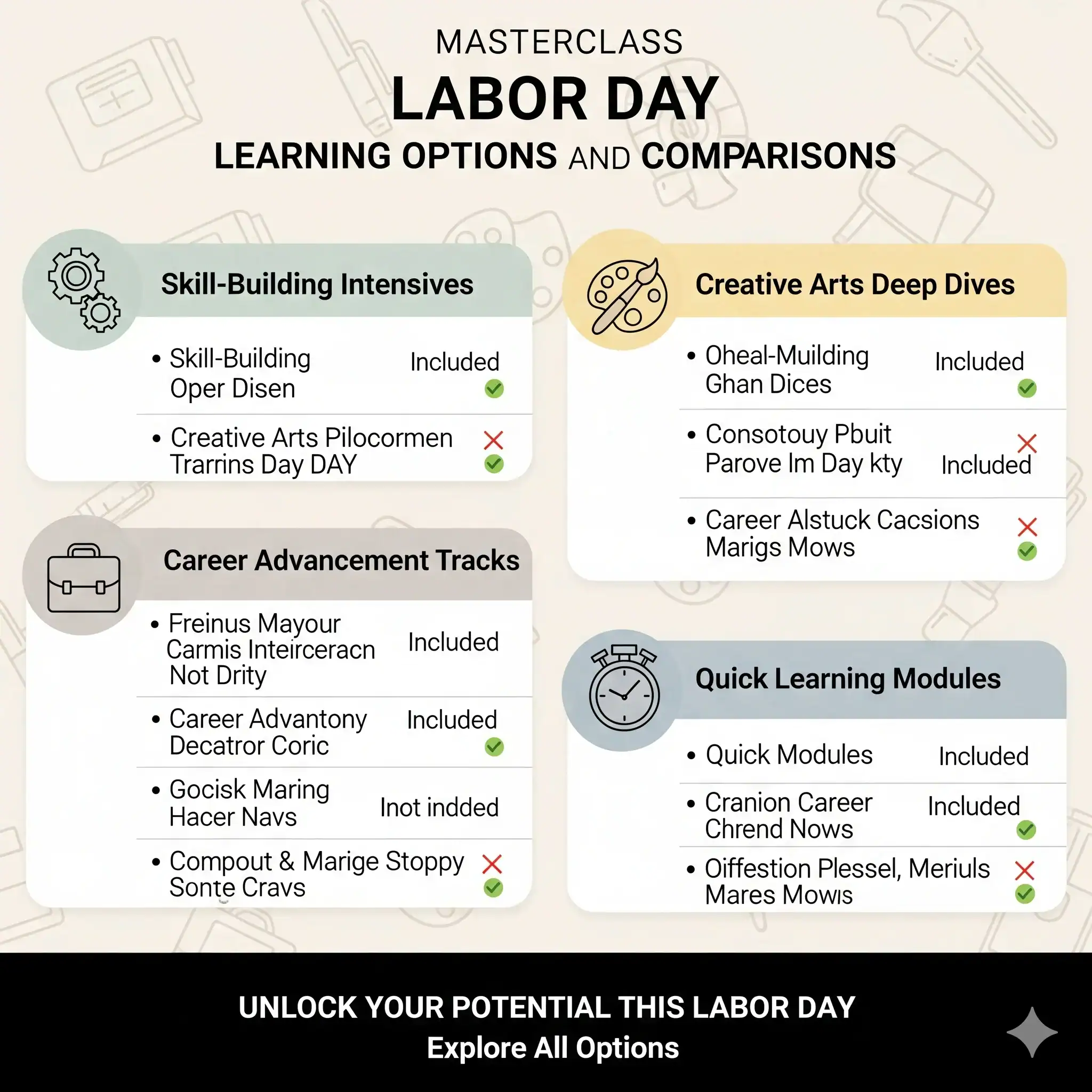 Labor Day Learning Options and Comparisons