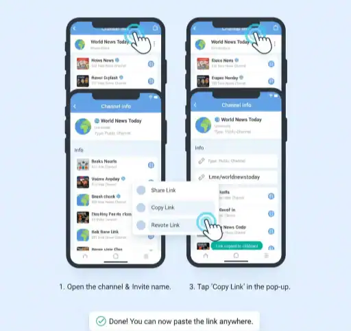 How to Copy Links of Telegram Channels