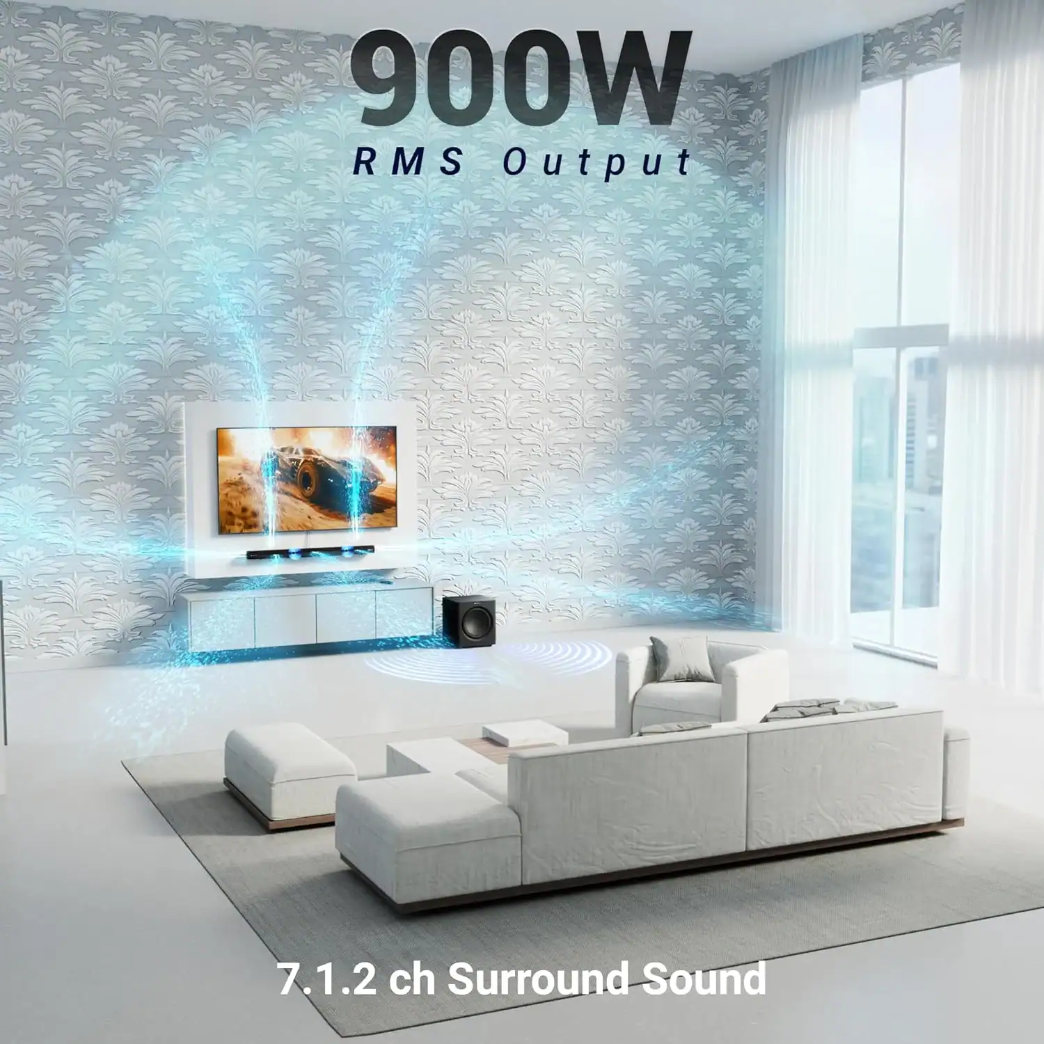 Revolutionary 900W RMS Power Output
