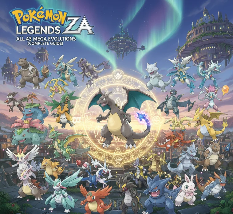 All 43 Mega Evolutions in Pokémon Legends ZA (Complete Guide)