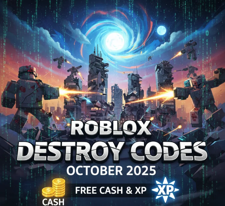 Roblox Destroy Codes October 2025 – Free Cash & XP