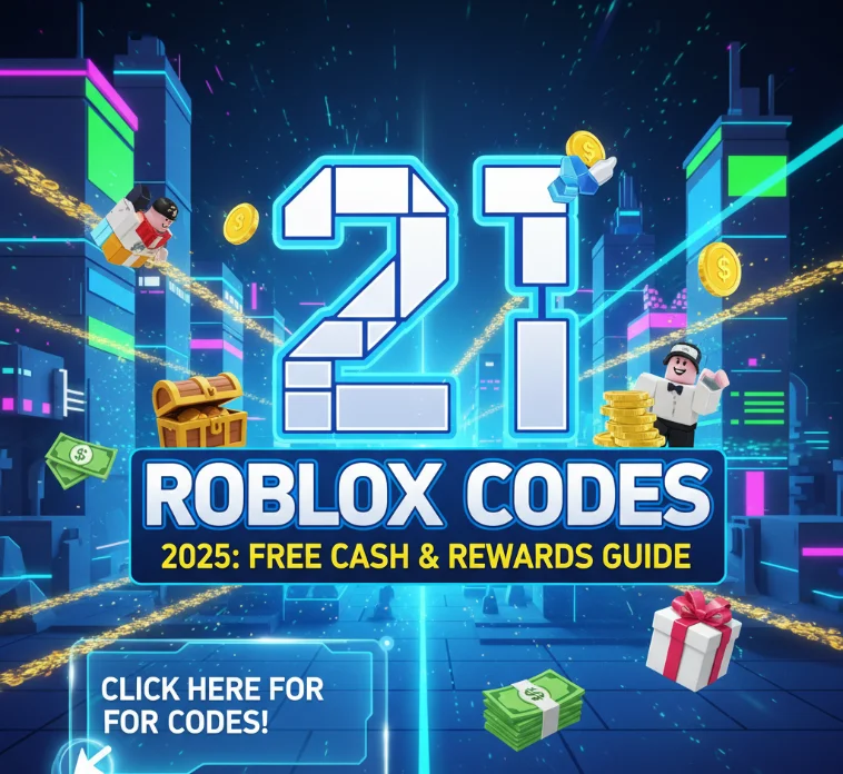 Twenty One Roblox Codes 2025: Free Cash & Rewards Guide