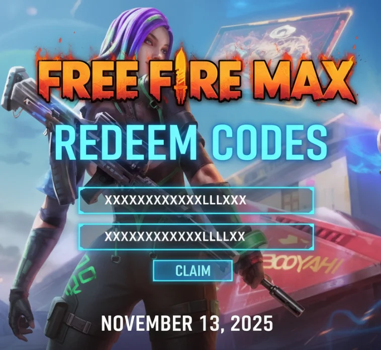 Free Fire Max Redeem Codes: November 13, 2025