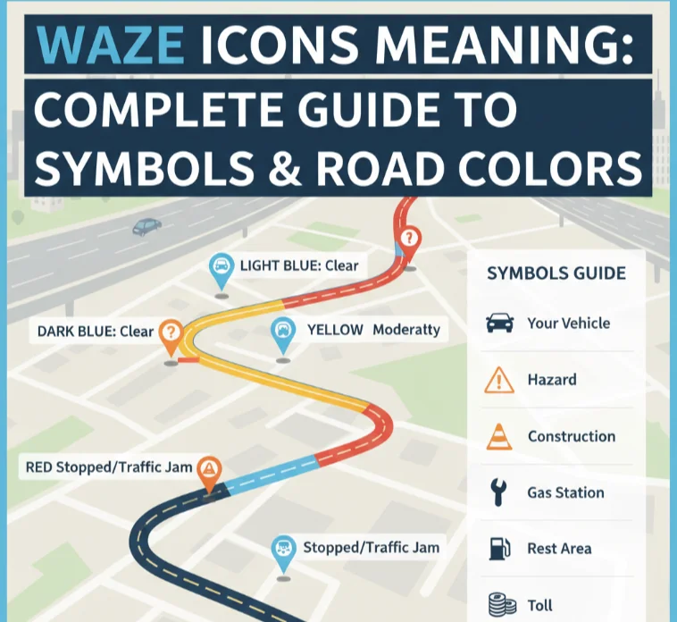 Waze Icons Meaning: Complete Guide to Symbols & Road Colors